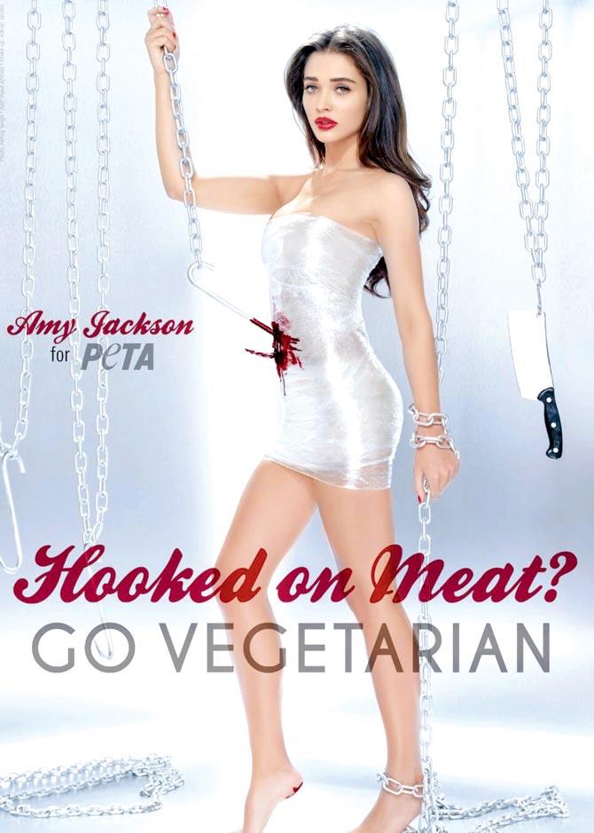 Amy Jackson in the new PETA ad campaign