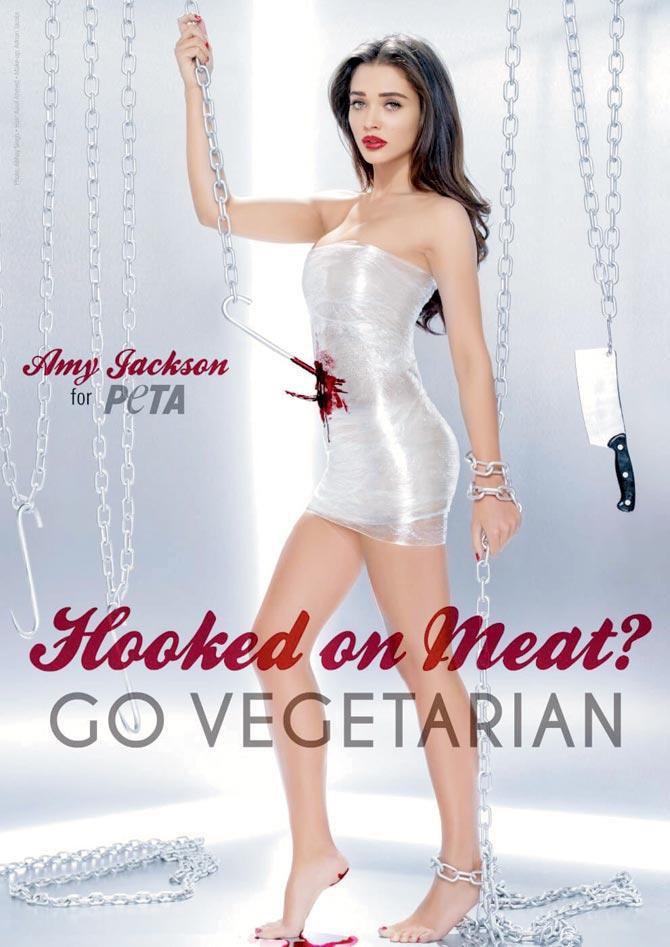 Amy Jackson in the new PETA ad campaign