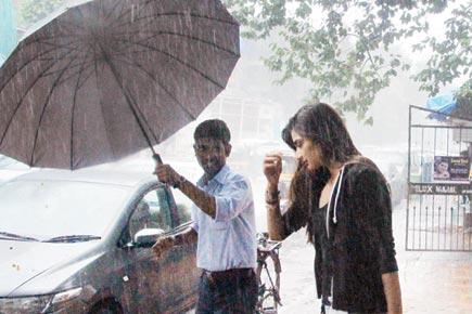 Athiya Shetty steps out in the Mumbai rains