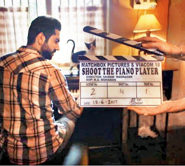 Ayushmann Khurrana on the sets of 'Shoot The Piano Player'