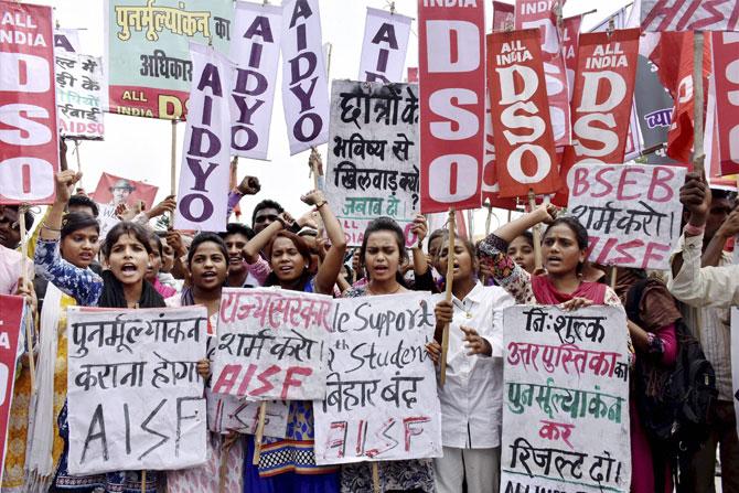 Bihar students go on strike over Class 12 mass failure 