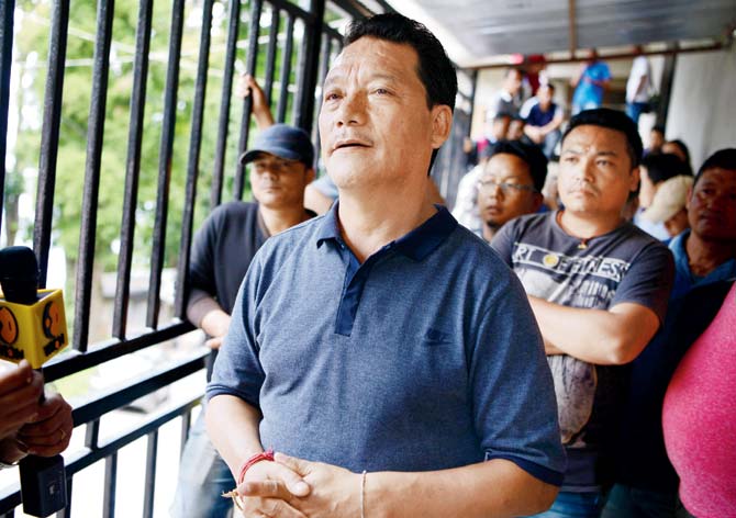 The notice follows a PIL challenging the indefinite bandh called by Bimal Gurung. Pic/AFP