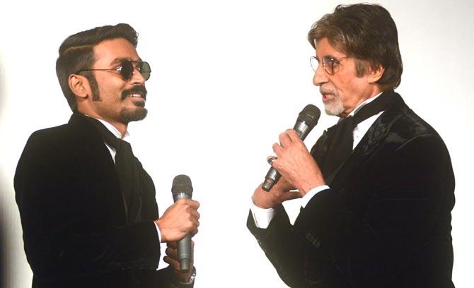 Amitabh Bachchan and  Dhanush