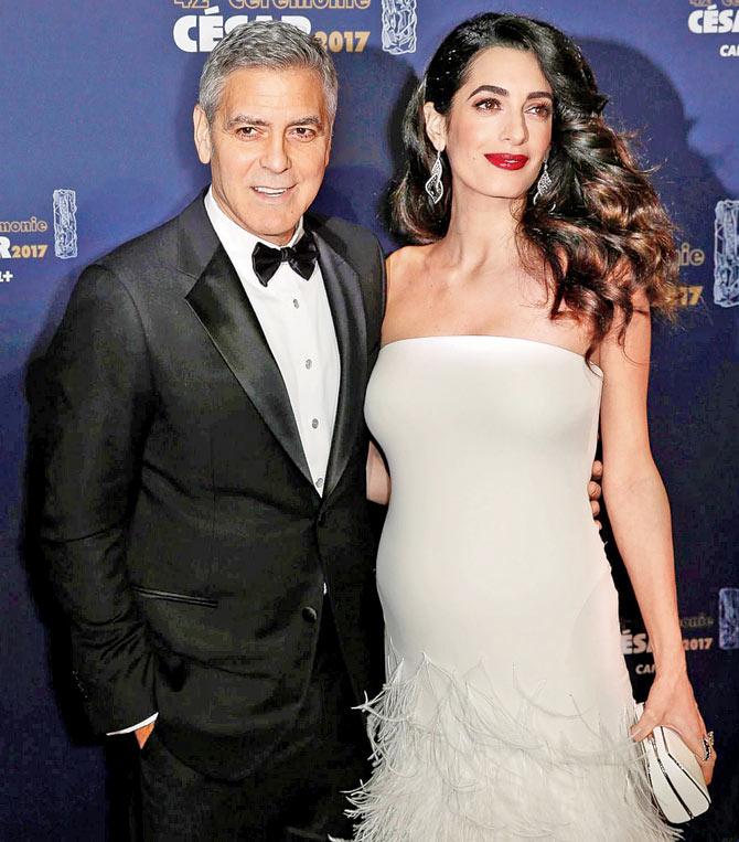 George Clooney with wife Amal