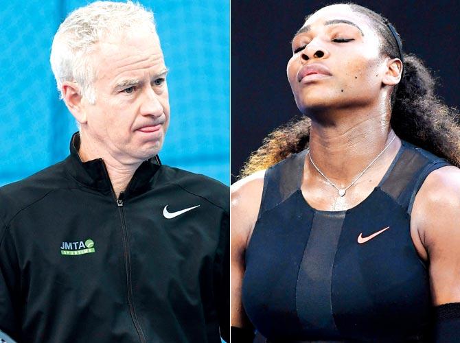 John McEnroe and US tennis star Serena Williams