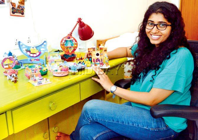Kamakshi Ayyar with her collection of Polly Pockets. Pics/Sayyed Sameer Abedi