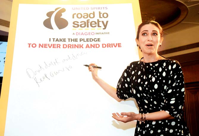 Celebs like Karisma Kapoor have thrown their weight behind the anti-drink driving campaign