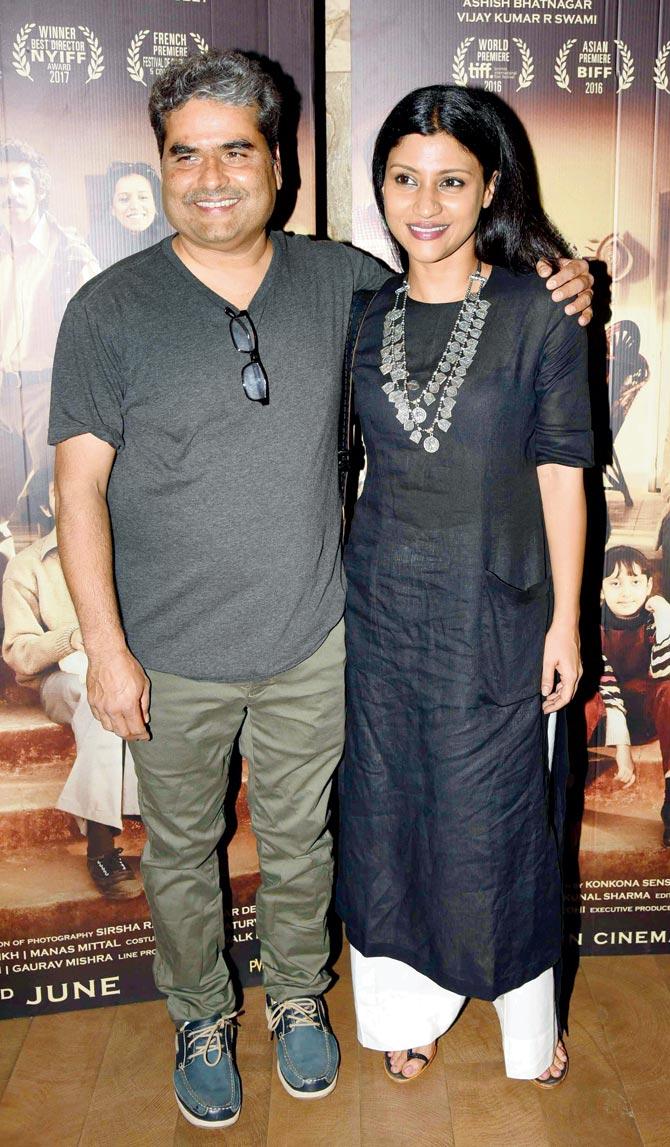 Vishal Bhardwaj and Konkona Sen Sharma. Pic/Satej Shinde, Sameer Markande, Bipin Kokate, Milind Saurkar, Yogen Shah