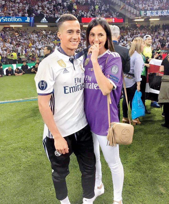 Lucas Vazquez with Macarena