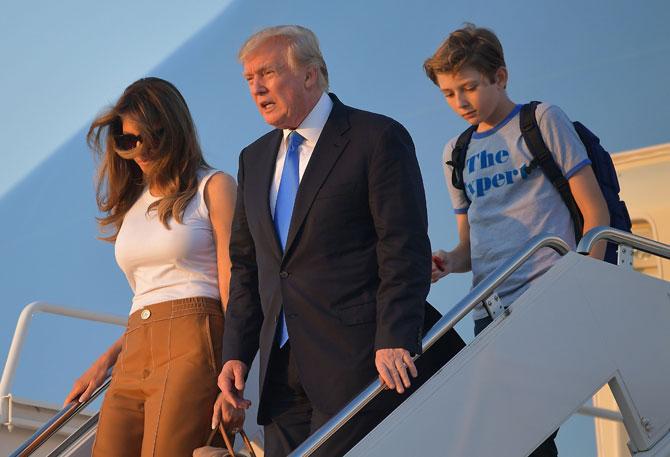 First Lady Melania Trump, son Barron moves into White House