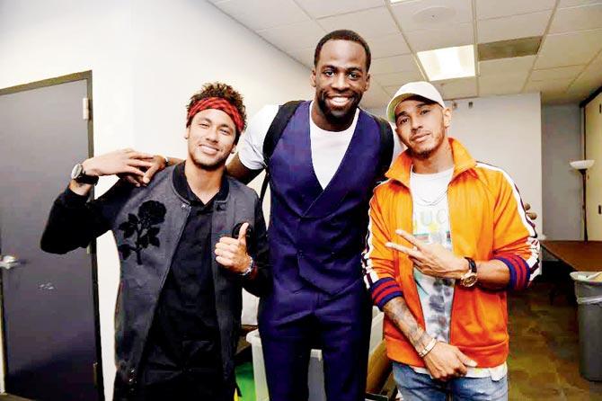 Kevin Durant, Neymar Draymond Green and Lewis Hamilton 