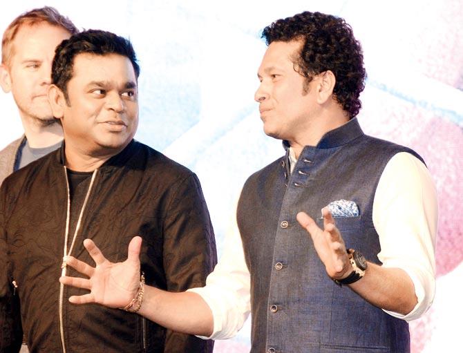 AR Rahman with Sachin Tendulkar