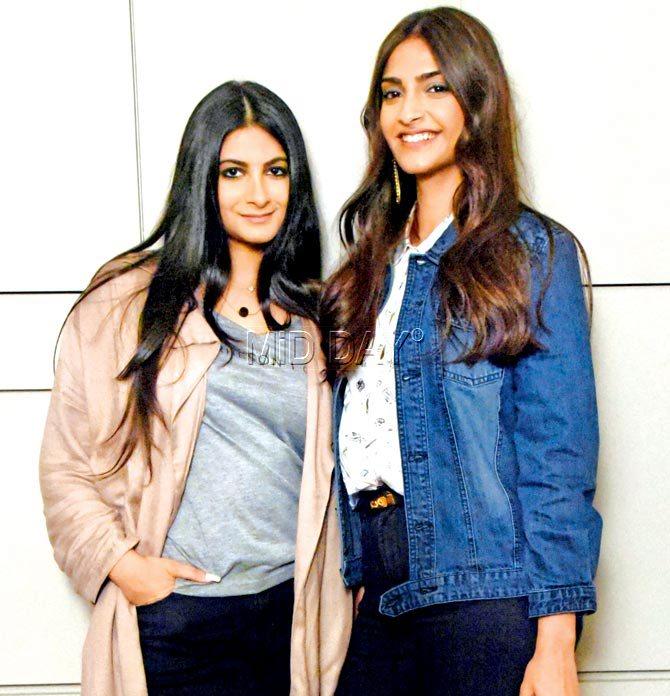 Rhea with sister Sonam Kapoor. Pic/Rane Ashish