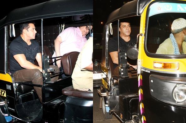 Photos: Salman Khan ditches his car for rickshaw ride in Bandra