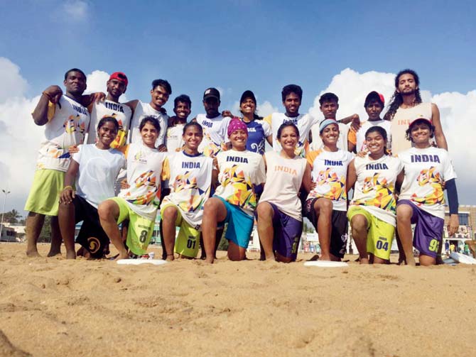 The team that will represent India at the World Beach Ultimate Frisbee Championships in Royan, France