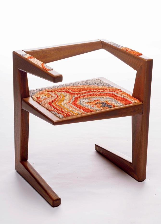 Two cantilevered chairs from Shroff