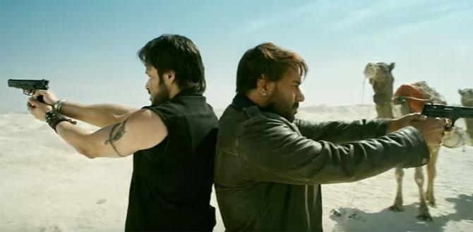 Ajay Devgn and Emraan Hashmi in a still from 