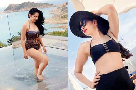 Karisma Kapoor and Maanayata Dutt look stunning in bikinis