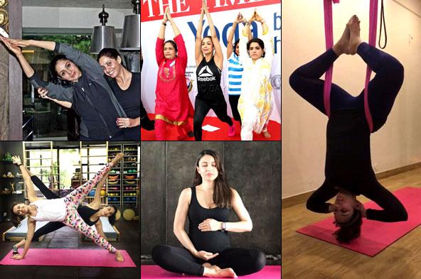 International Yoga Day: Malaika Arora, Sridevi, others bend it in style