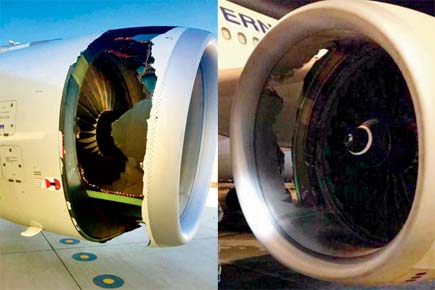Plane lands at Sydney with huge hole in engine