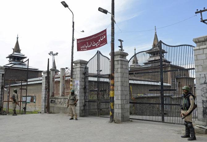 Jamia Masjid in Srinagar. Pic/AFP