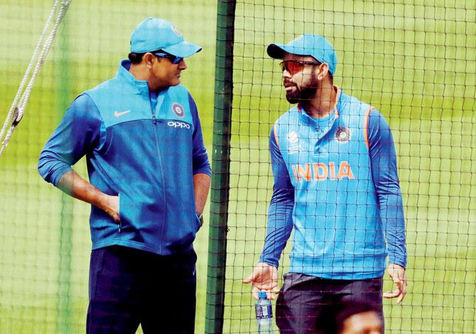 Head coach Anil Kumble and skipper Virat Kohli had major differences over the  last one year and will never be seen together in the Indian dressing room again