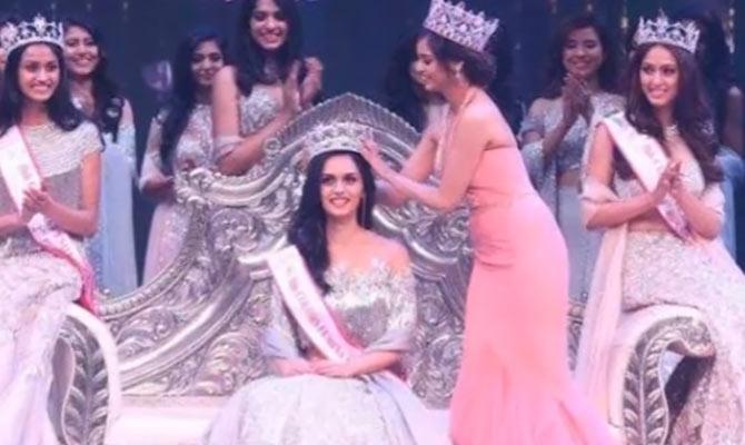 Manushi Chhillar from Haryana crowned Miss India World 2017. Pic/YouTube