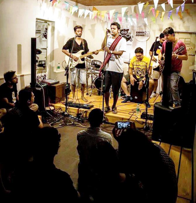 The band, Mojo Bombay, performs at Discovery Nights edition 4 at Cat Cafe Studio, Versova
