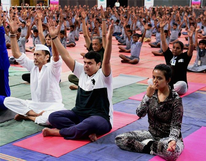 Mumbai celebrates yoga day on land, ships, submarines