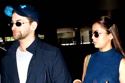 Neil Nitin Mukesh and wife Rukmini Sahay walk hand-in-hand at Mumbai airport