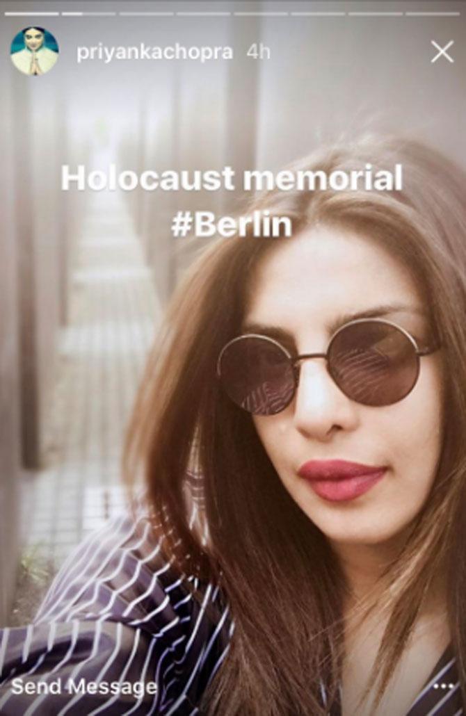 Priyanka Chopra deletes controversial Holocaust selfies after being slammed on Twitter