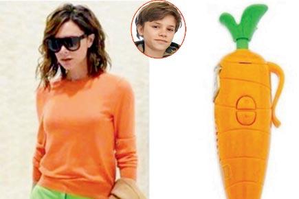 Romeo Beckham compares mum Victoria to a carrot