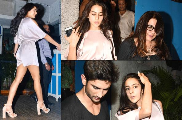 Photos: Sara Ali Khan and mom Amrita Singh dine out with Sushant