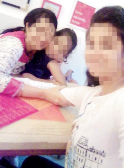 Shubhangi with their two daughters