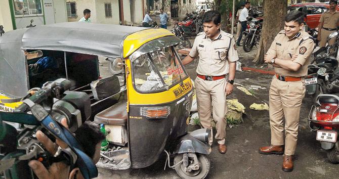 Police seized the auto-rickshaw in which the incident had happened
