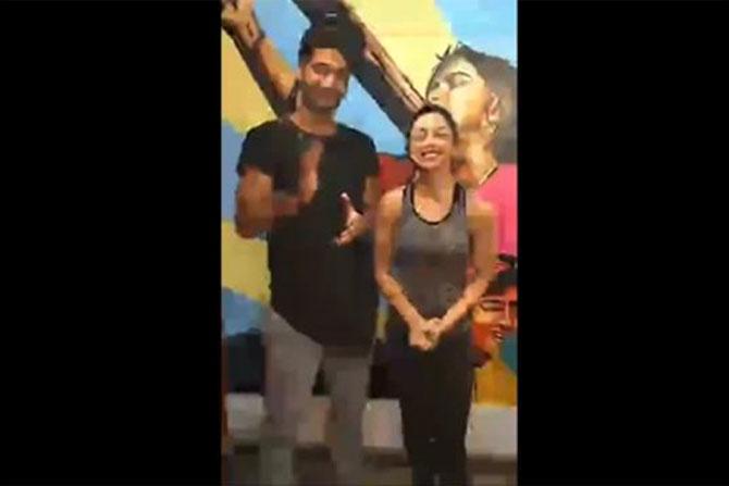 'Nach Baliye 8' finalist couple Sanam and Abigail perform at mid-day office