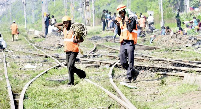 Staff crunch threatens the safety of over 76 lakh train commuters. FILE PIC
