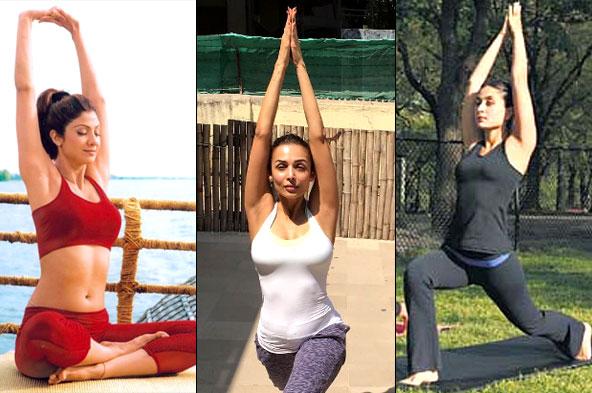 International Yoga Day, Shilpa Shetty, Malaika Arora and Kareena Kapoor Khan