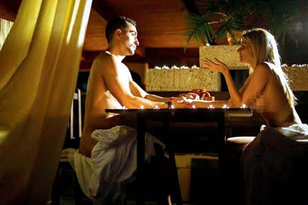 Nude couples can eat off naked bodies at this Spanish restaurant