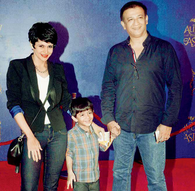 Mandira and Rraj with their son, Veer
