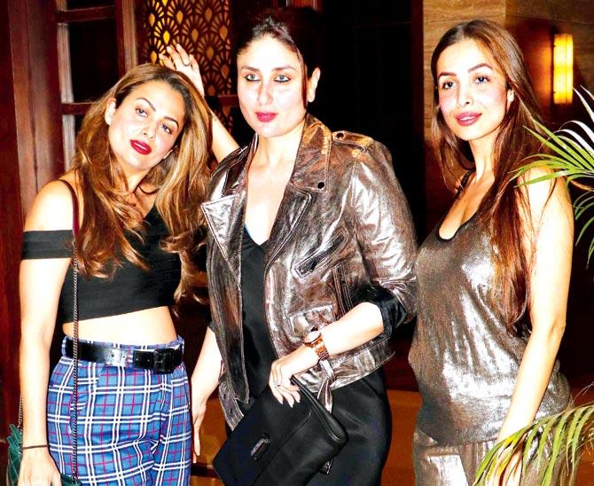 Amrita Arora Ladak, Kareena Kapoor Khan and Malaika Arora Khan