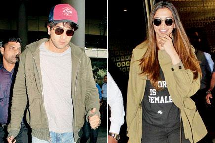 Spotted: Ranbir Kapoor and Deepika Padukone at Mumbai airport