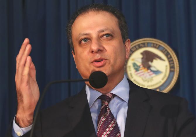 This file photo taken on November 17, 2016 shows Preet Bharara, U.S. attorney for the Southern District of New York, speaking at a news conference where it was announced that two former pharmaceutical executives are facing federal criminal charges over a fraud and kickback scheme in New York City. Preet Bharara, a U.S. attorney for the Southern District of New York, said Saturday he was fired by President Trump after he refused to resign when asked by Attorney General Jeff Sessions. Pic/AFP