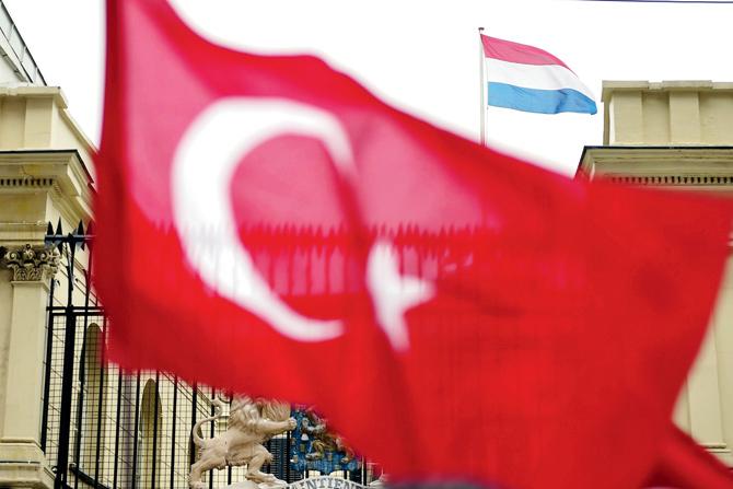 Turkey has suspended high-level diplomatic relations with the Netherlands. PIC/AFP