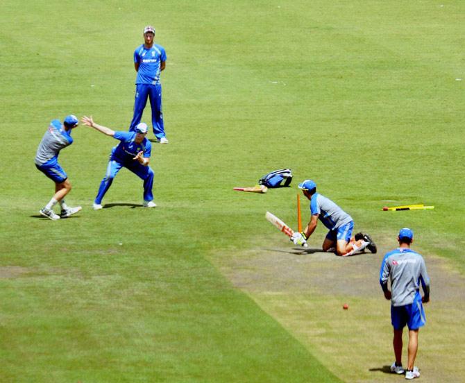 Australian team practicing at Ranchi