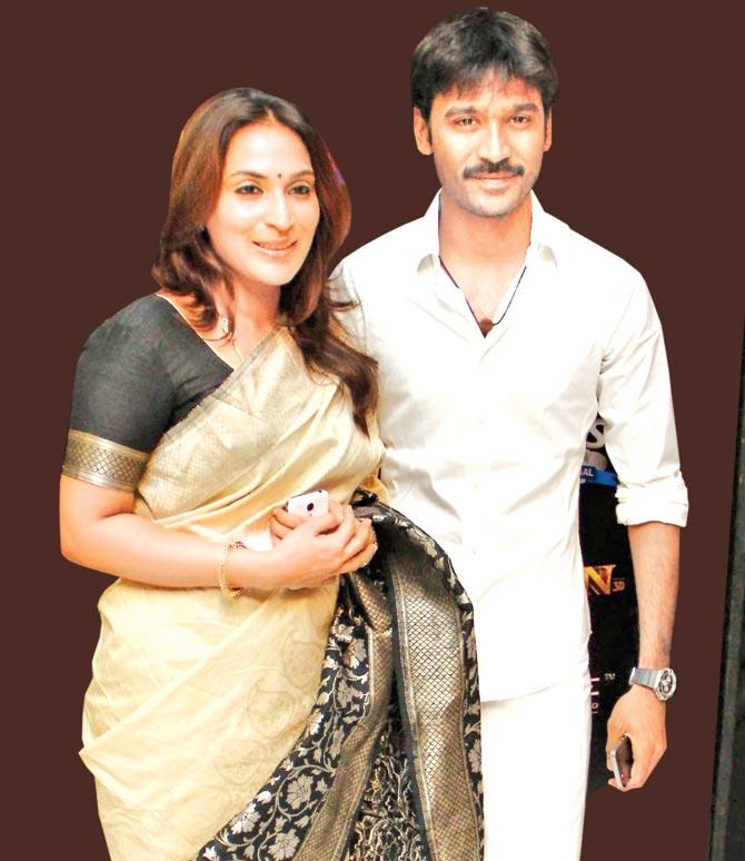Dhanush with wife Aishwarya