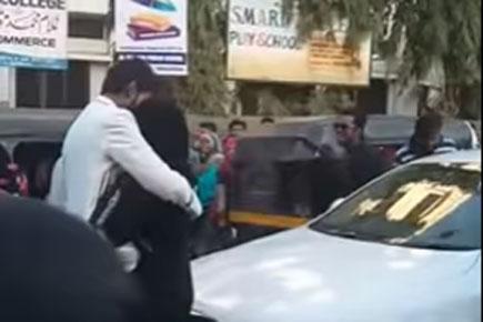Watch video: Muslim couple hug on Mumbai street, forced to apologise