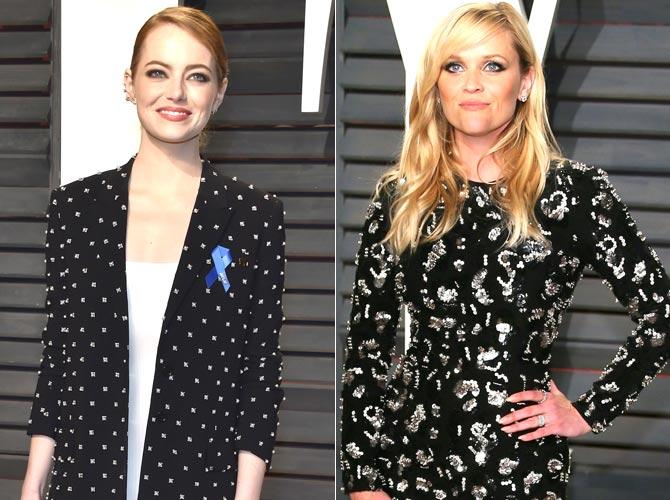 Emma Stone and Reese Witherspoon. Pics/AFP