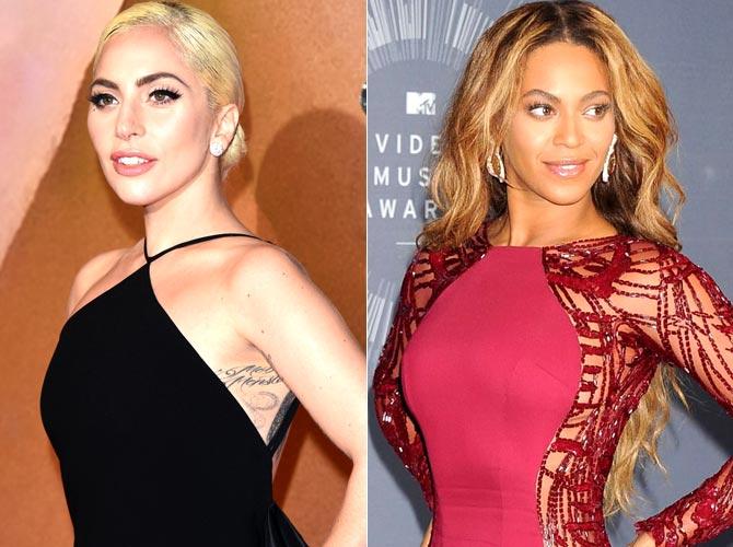Lady Gaga and Beyonce Knowles