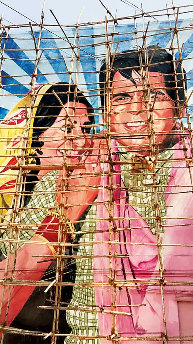 a just-completed piece featuring real-life couple Saira Banu and Dilip Kumar